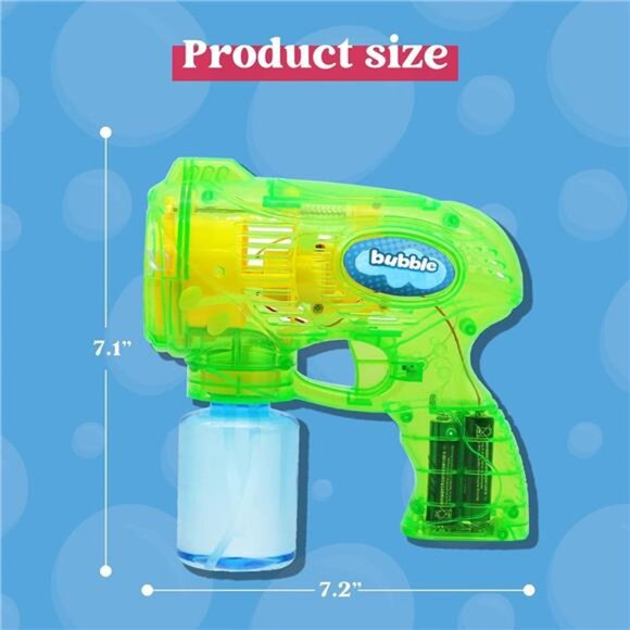 3 Packs Bubble Guns with 3 Solutions, Automatic Bubble Maker Blower - Picture 2 of 8